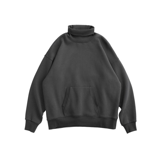 Men's sweater with off shoulder high collar