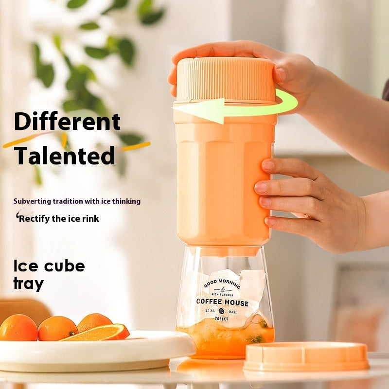 Twisting Ice Cup Rotating Release Ice Cube Trays Rotation With Cover Ice Block Mold For Freezer Home Refrigerator Storage