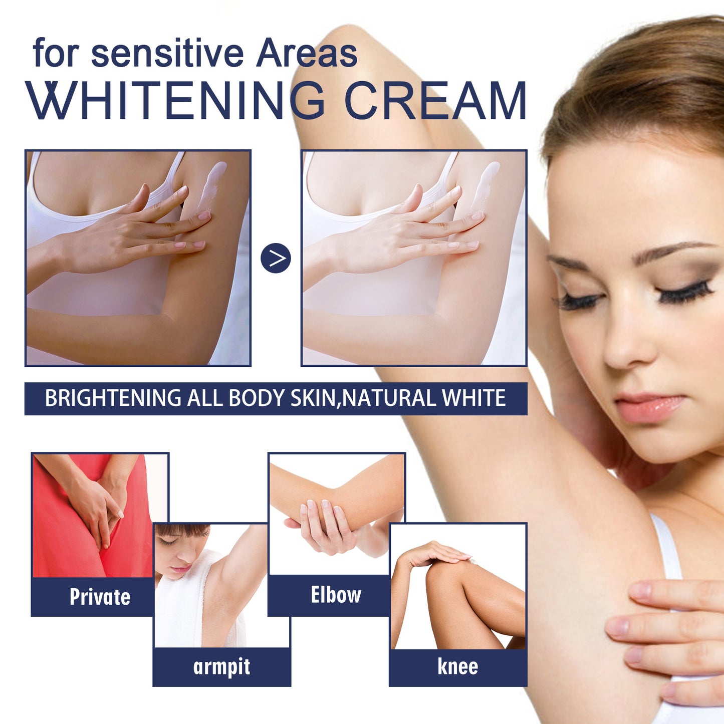 Underarm Whitening Cream Repair Knee Knuckle Elbow Underarm Melanin Moisturizing Skin