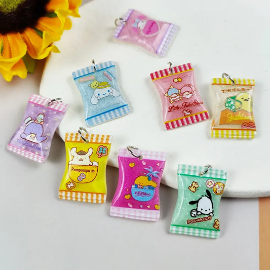 ApeUr 20pcs/pack Mini Candy Snack Resin Charms Earring Keychain Necklace Pendant Jewlery Findings