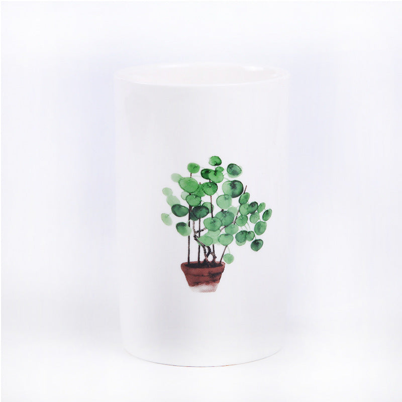 Nordic Creative Ceramic Cup Green Plant Mouthwash