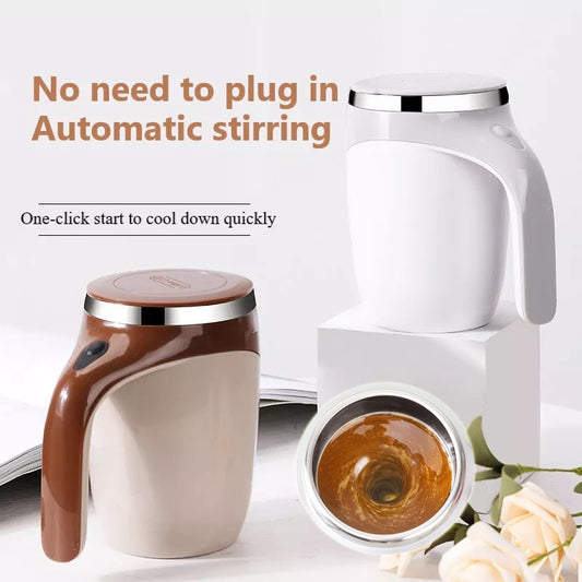 Tasse à café à agitation automatique, modèle Rechargeable, tasse à agitation électrique de haute valeur, tasse à eau magnétique rotative pour Milkshake paresseux